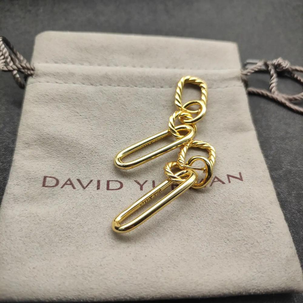 David Yurman Gold Four-Circle Earrings